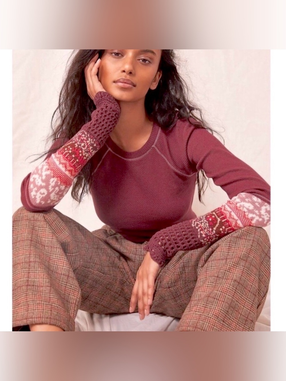 Free people in the mix waffle knit thermal.